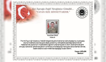 Hakkari'den acı haber: 1 askerimiz şehit oldu