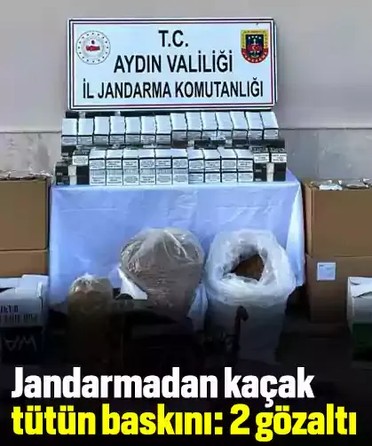 Jandarmadan kaçak tütün baskını: 2 gözaltı