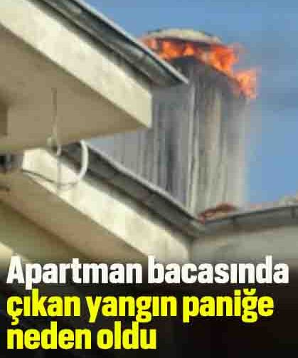Apartman bacasında çıkan yangın paniğe neden oldu