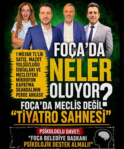 Foça’da Meclis Değil Tiyatro Sahnesi, Foça Belediye Başkanı Psikolojik Destek Almalı!