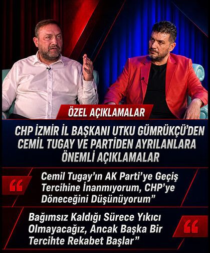 Gümrükçü’den Cemi̇l Tugay ve Parti̇den Ayrılanlara Önemli Açıklamalar