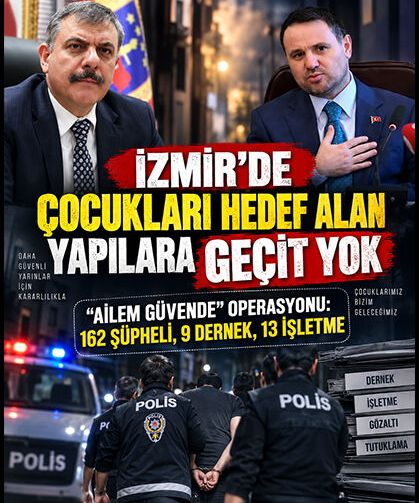 “Ailem Güvende” Operasyonu: 162 Şüpheli, 9 dernek, 13 işletme