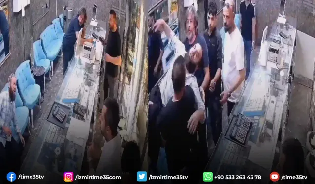 Arı sokması ve esnafın baygınlık geçirdiği anlar kamerada