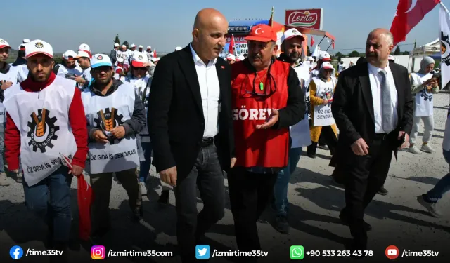 CHP’li Polat grevdeki Lezita işçilerini ziyaret etti