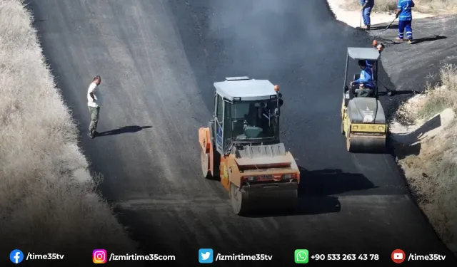 İZBETON ekipleri Bozdağ Kayak Merkezi’nin yolunu yeniledi