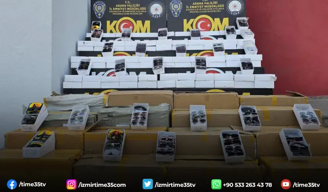 14 milyonluk kaçak güneş gözlüğü ve telefon ele geçirildi