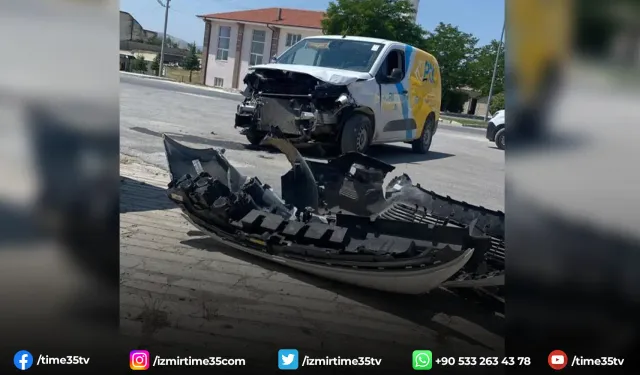 Otomobille kamyonet çarpıştı: 1 yaralı