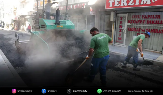 Konak’ta asfalt seferberliği devam ediyor