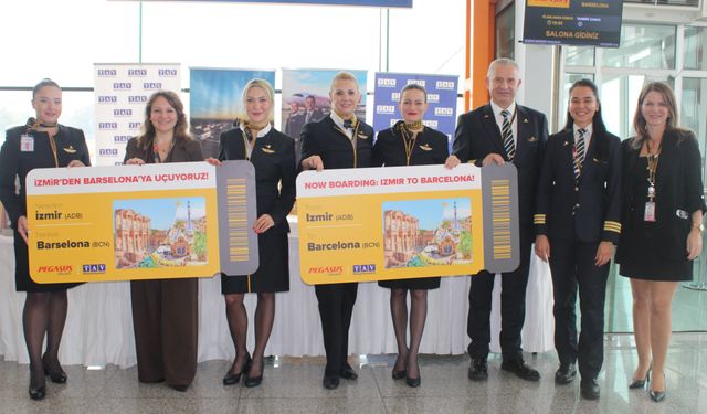 Pegasus Hava Yolları, İzmir’den Barselona’ya direkt uçuş başlattı