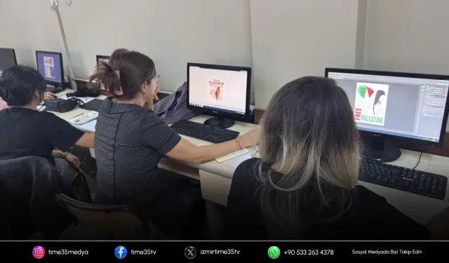 Bornovalı kursiyerlerden Filistin’e destek