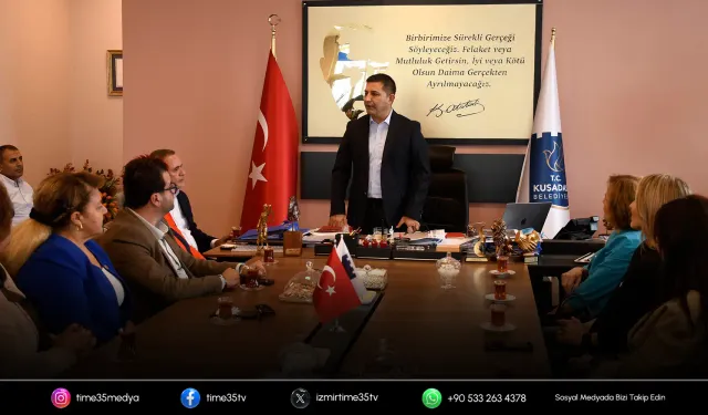 Başkan Günel CHP Kuşadası İlçe Örgütü’nün yeni yönetimiyle bir araya geldi