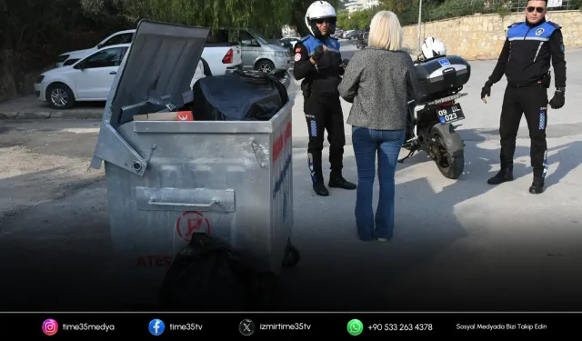 Kuşadası’nda ‘çöp çıkarma saati’ denetimi