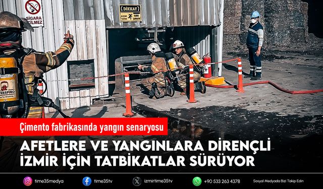 Çimento fabrikasında yangın senaryosu