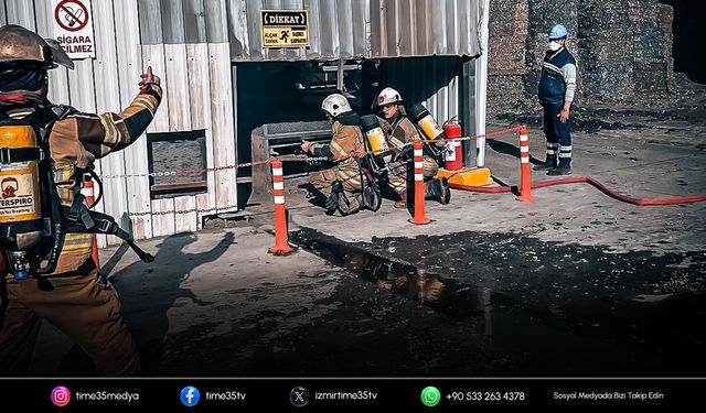 Çimento fabrikasında yangın senaryosu