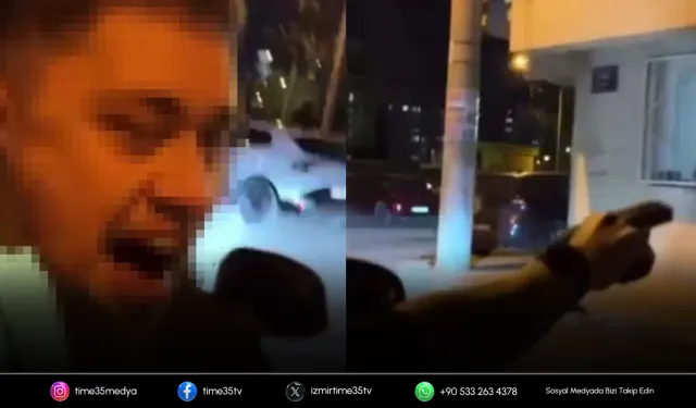 Elinde tabanca ile sokakta ateş edip tehditler savurdu