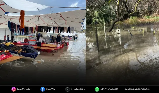 Çeşme’de sağanak hayatı felç etti