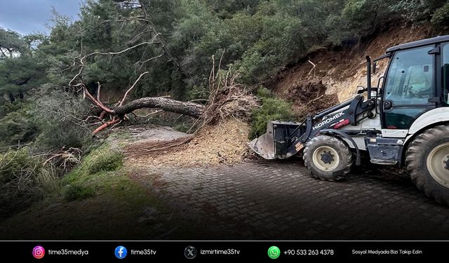 Efeler’de yağış sonrası yollar açıldı