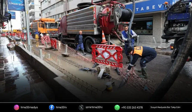 İzmir’de sağanak alarmı: Ekipler gece boyunca sahada