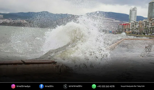 İzmir için 'kuvvetli rüzgar' ve 'fırtına' uyarısı