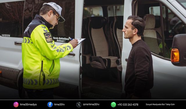 Kuşadası’nda öğrenci servislerine denetim