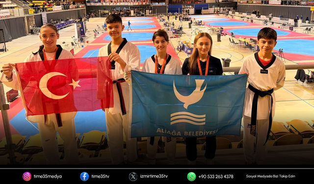 Aliağalı Emirhan Okmar Hollanda'da gümüş madalya kazandı