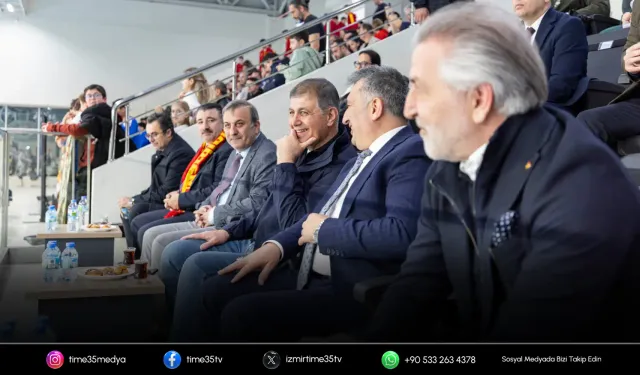 Göztepe’nin Avrupa zaferine Başkan Tugay da eşlik etti