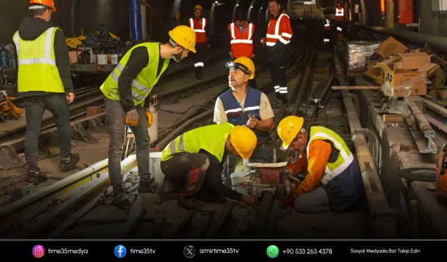 Evka-3 hattında raylar yenileniyor