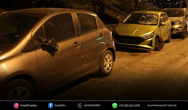 Karabağlar'da zincirleme kaza: Sürücü aracını bırakıp kaçtı