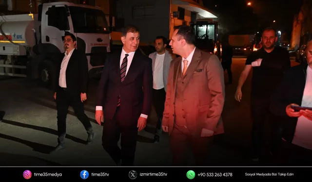 Bornova’da gece mesaisi: Başkanlar sahada