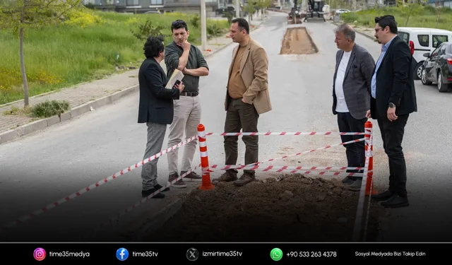 Bornova’da varyant yola refüj düzenlemesi