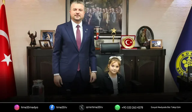 Buca’da başkanlık koltuğu minik Adasu’nun