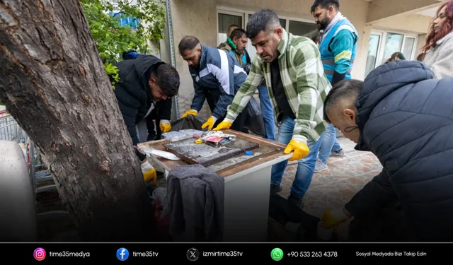 Karşıyaka Belediyesi’nden çöp eve müdahale