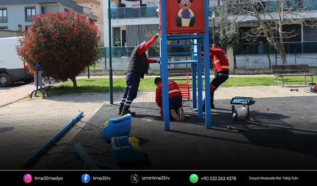 Menderes’te park yenileme çalışması