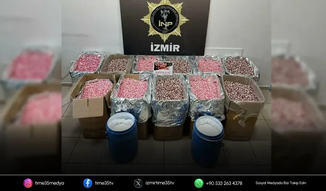 İzmir'de 11 milyon 904 bin 456 sentetik hap ele geçirildi
