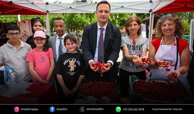 Bornova’da kiraz bereketi coşkuya dönüştü
