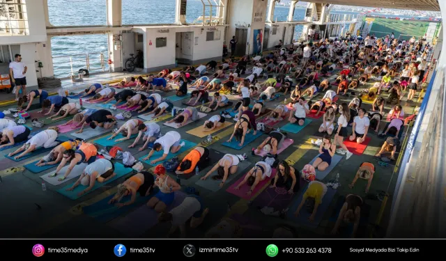 Körfez’in mavisinde 400 kişilik yoga buluşması
