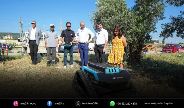 Gaziemir Belediyesi ot temizliğinde robot dönemini başlattı