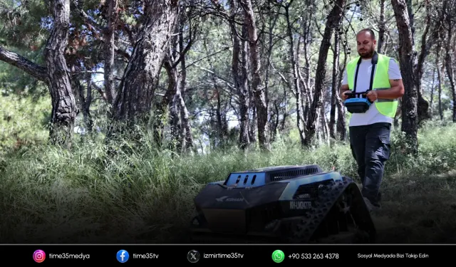 Konak’tan teknolojik adım: Ot biçme robotu sahada