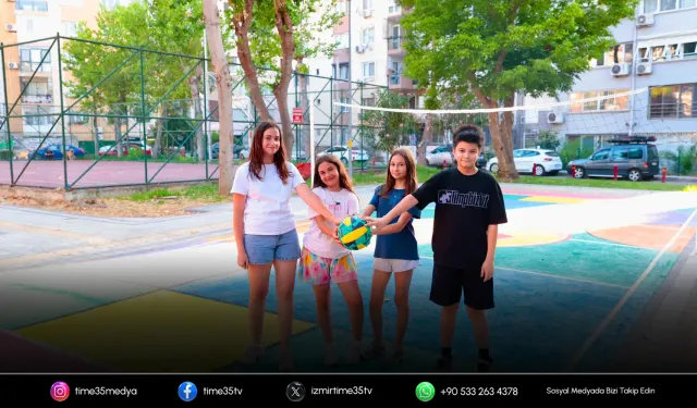 Çocuklar istedi, Başkan Mutlu yaptı: O park voleybol sahasına kavuştu
