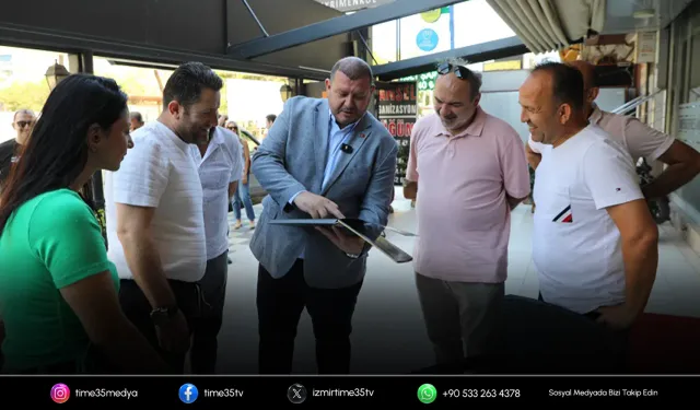 Başkan Çiçek müdürleriyle birlikte sahaya indi