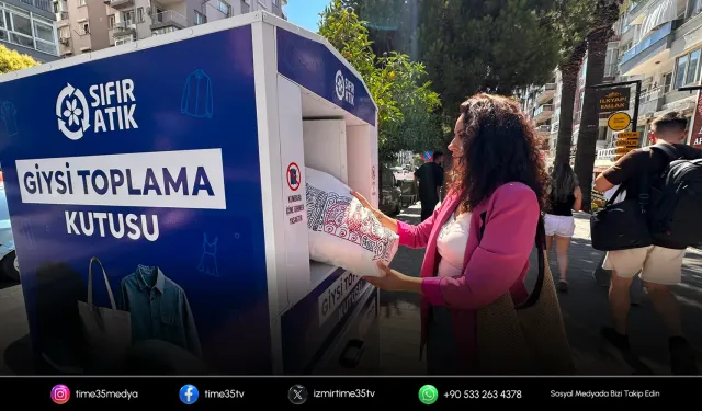 Konaklıların eski giysileri çöpe değil geri dönüşüme gidiyor