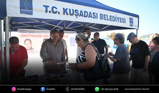 Kuşadası Belediyesi görev şehitlerini unutmadı