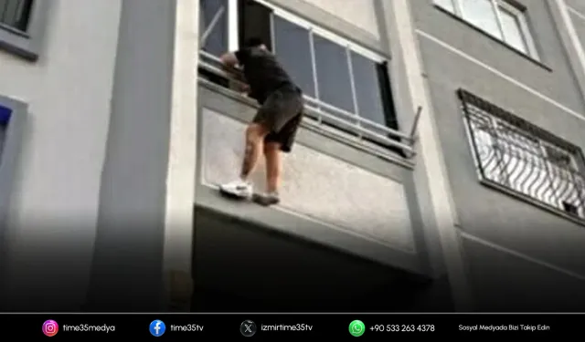 Uyuşturucu satıcısı balkondan sarkarken yakalandı