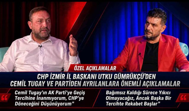 Gümrükçü’den Cemi̇l Tugay ve Parti̇den Ayrılanlara Önemli Açıklamalar