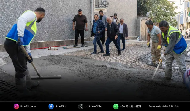 Bornova’da yol çalışmaları tüm hızıyla sürüyor