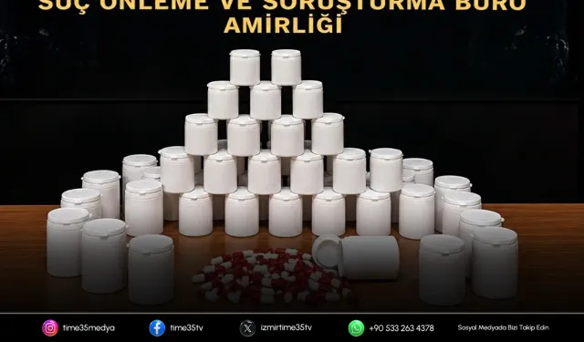 İzmir'de 2 bin 775 sentetik ecza ele geçirildi