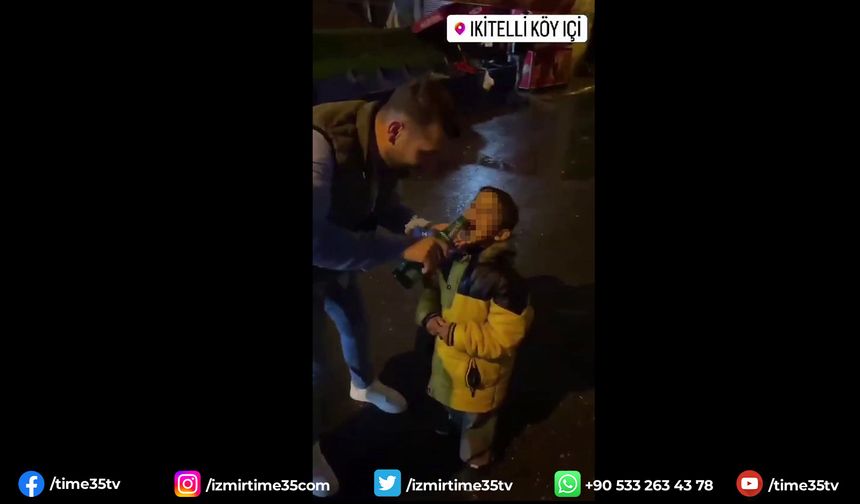 İstanbul’da skandal görüntü: Küçük çocuğa alkol içirip video çektiler