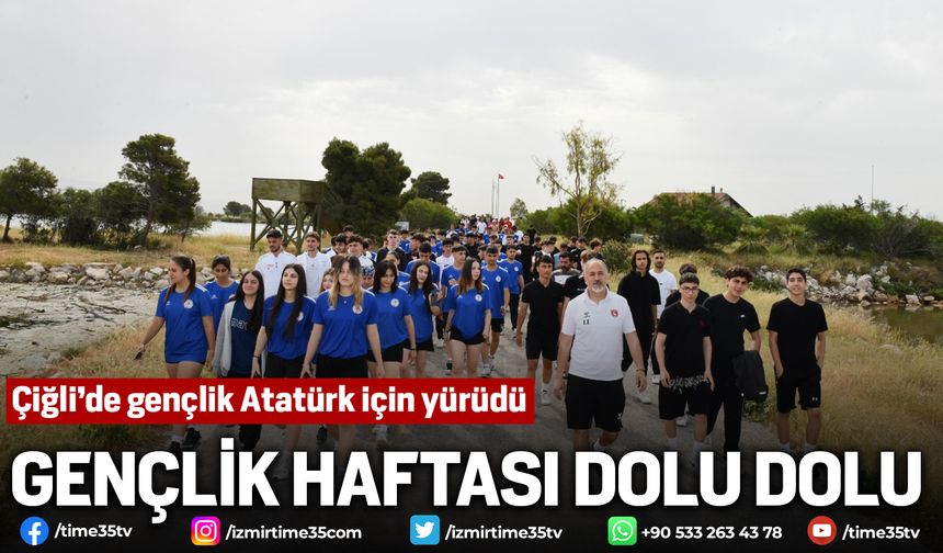 Çiğli’de gençlik Atatürk için yürüdü