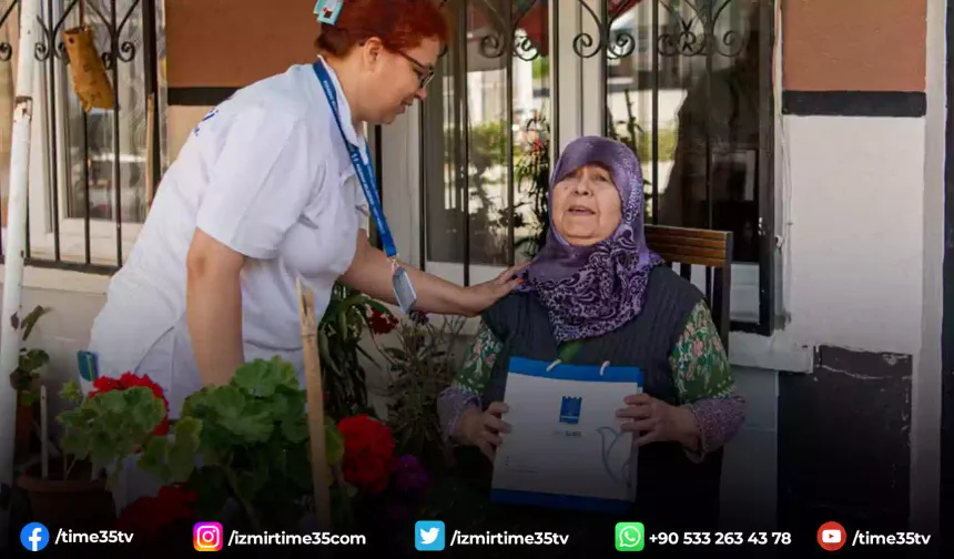Evde bakım hizmeti alan anneler sevinci yaşadı