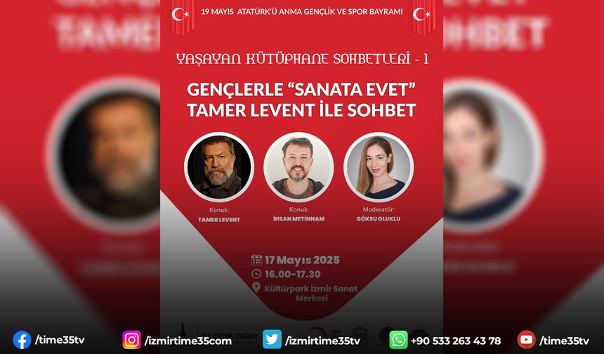 “Yaşayan Kütüphane Sohbetleri” Tamer Levent ile başlıyor